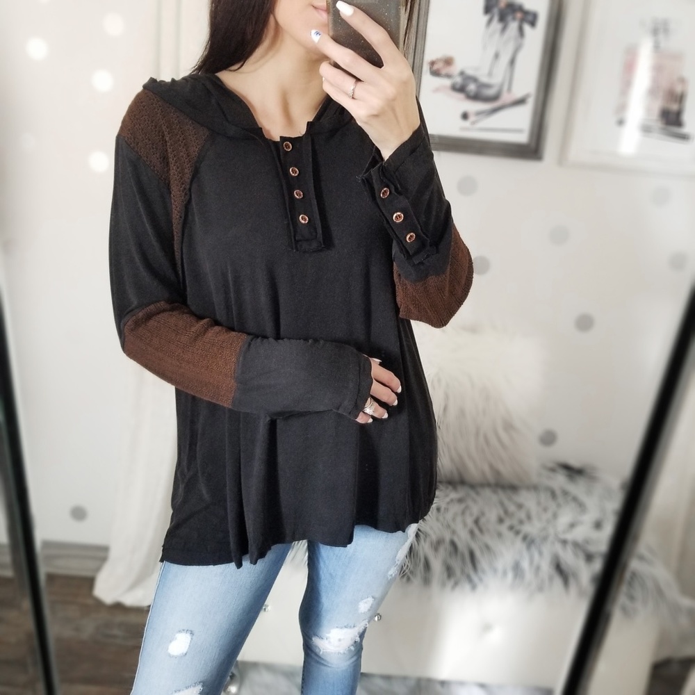 Last1️⃣ Vintage Wash Super Soft Hoodie Top Slouchy Oversized Spring Pullover - Picture 5 of 10